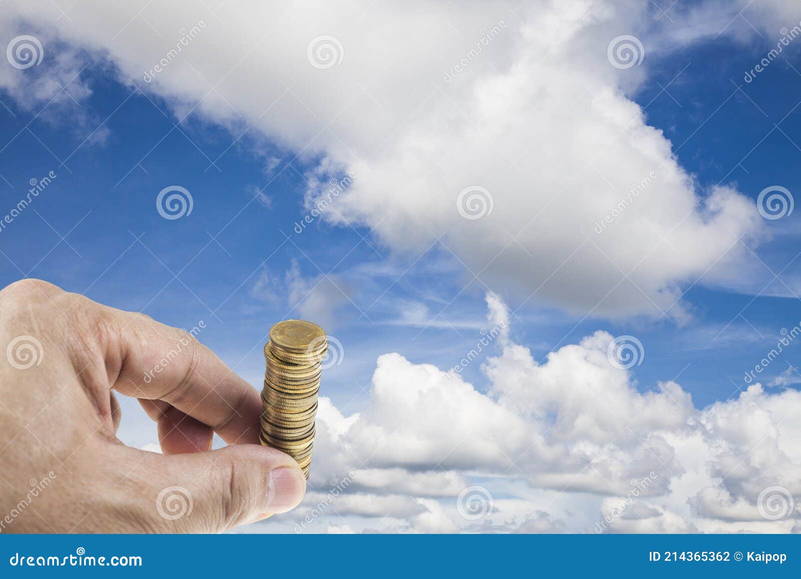 Blue sky with money stock photo. Image of chance, dollar 214365362
