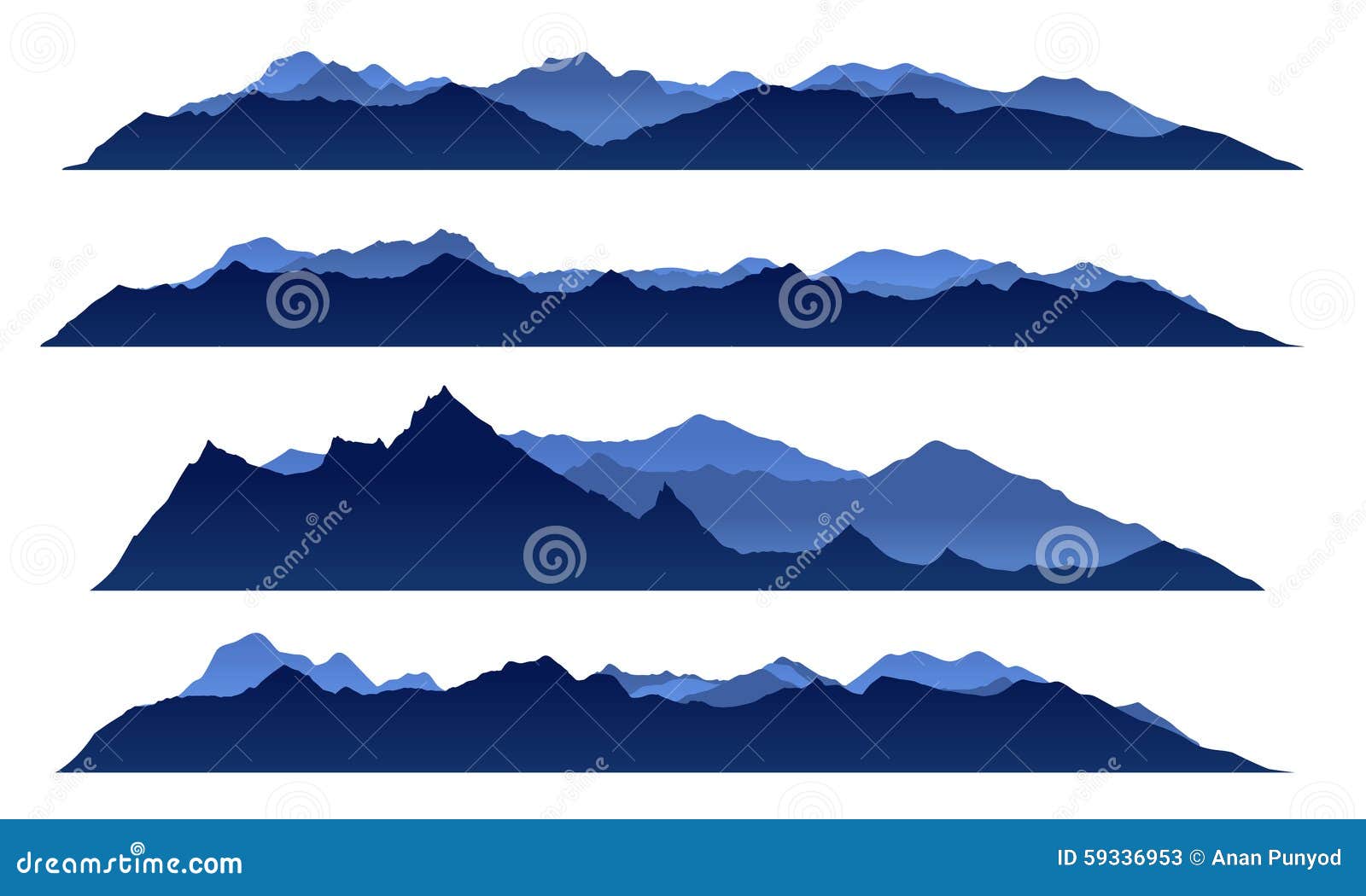 blue sky mountain view set  
