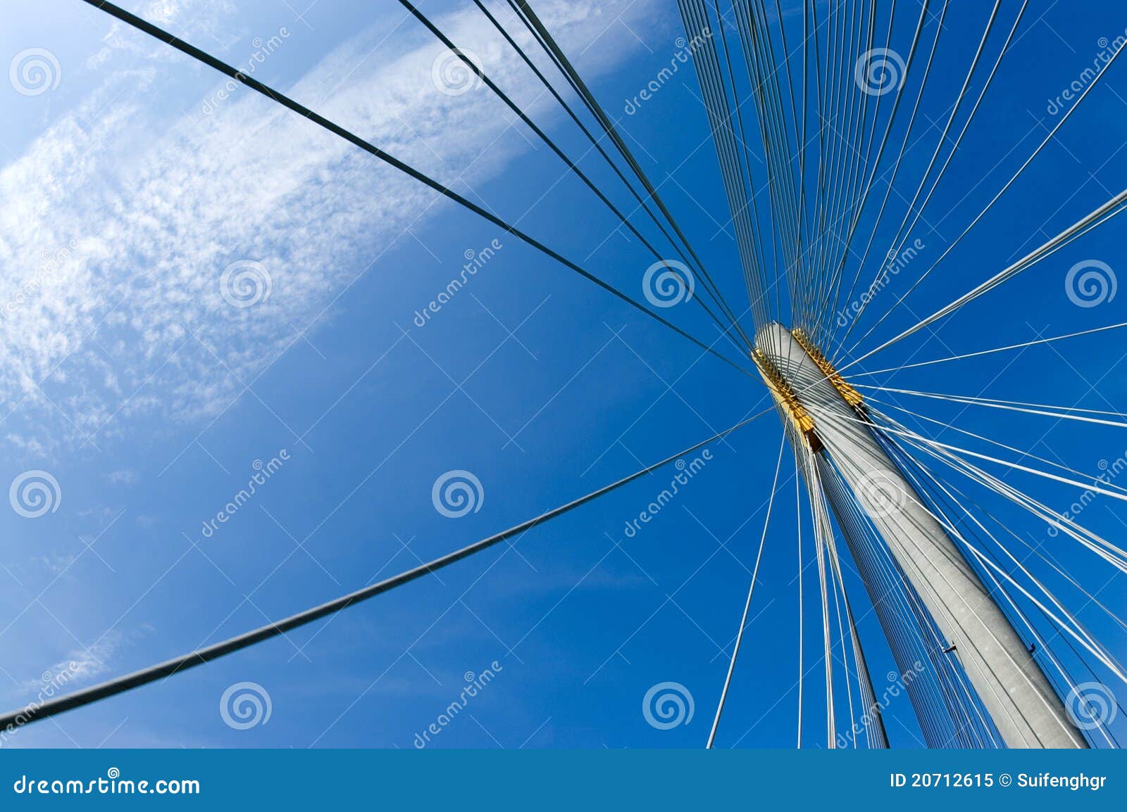 Blue Sky Over the Ting Kau Bridge 01 Stock Image - Image of bridge