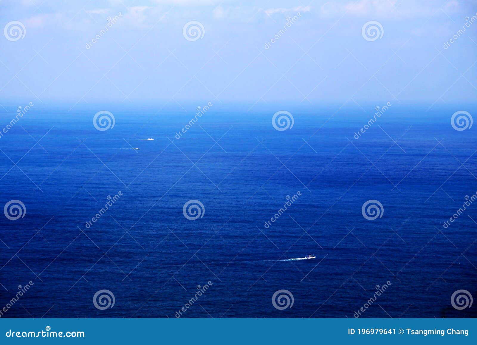 blue sky with peacefull cotton clouds of taiwan`s north coast