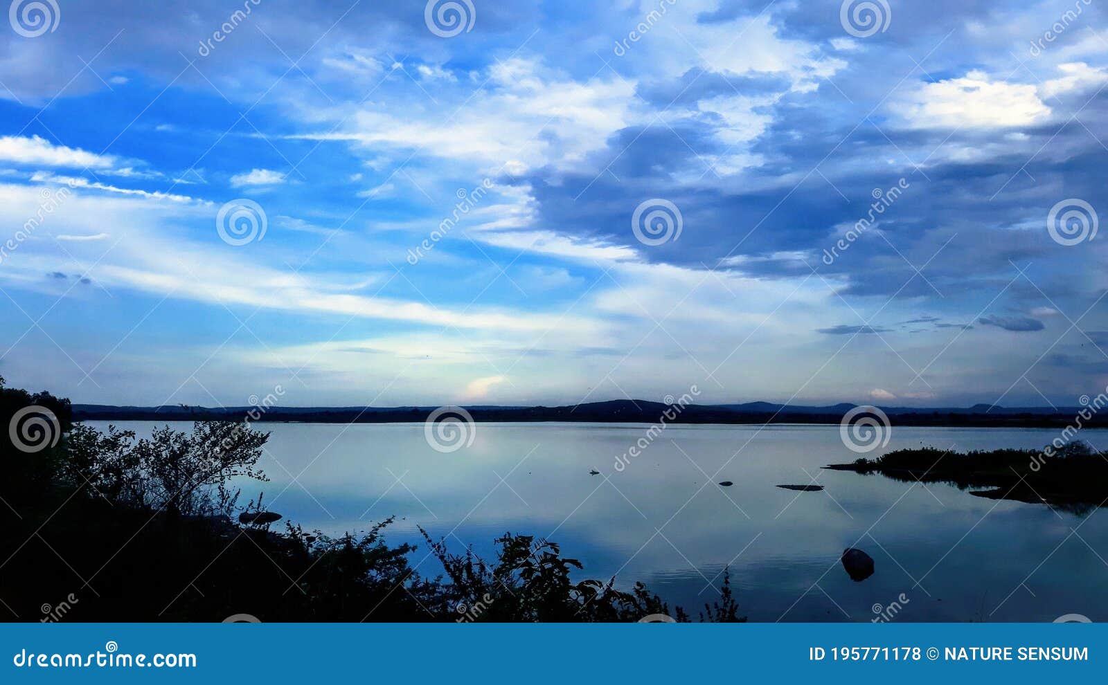 blue sky with peacefull landscape
