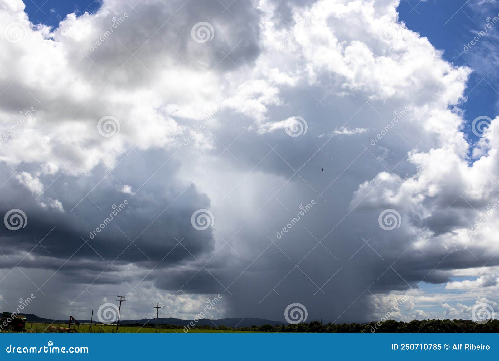 Blue Sky and Rain Storm Clouds Stock Image Image of black, moody