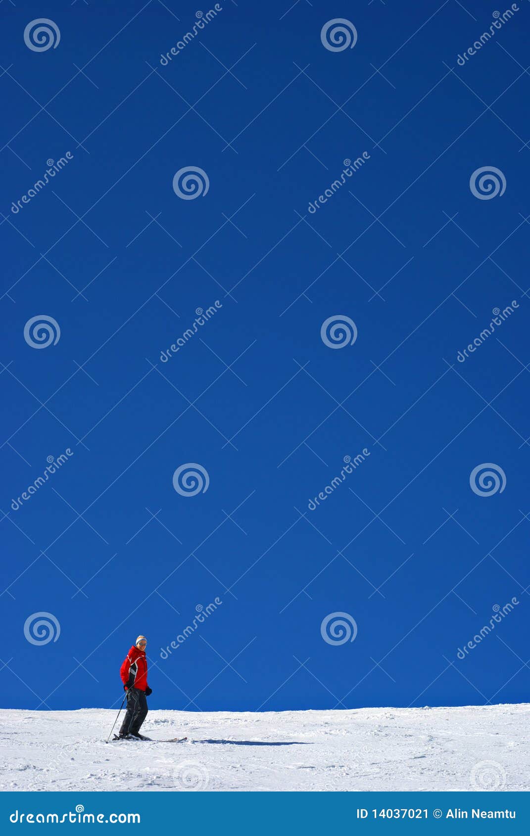 Blue Sky at Ski stock image. Image of skiing, skier, blue 14037021