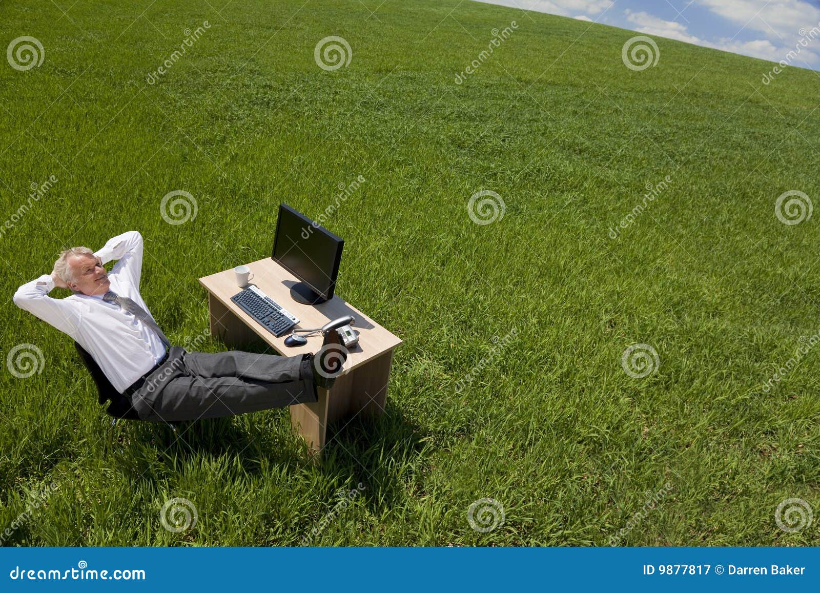 Blue Sky Thinking stock image. Image of smart, businessman 9877817