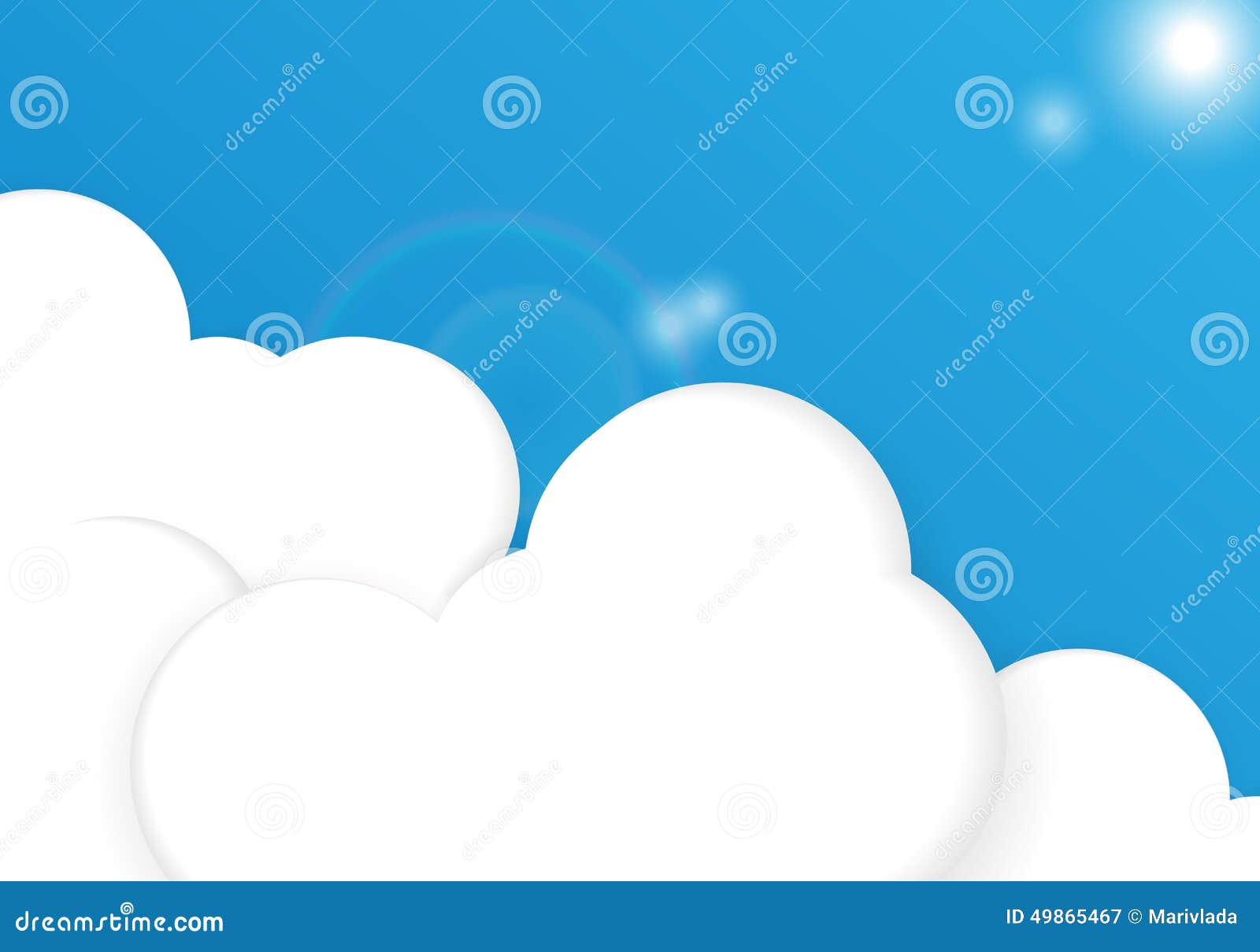 Blue sky vector template stock vector. Illustration of design 49865467