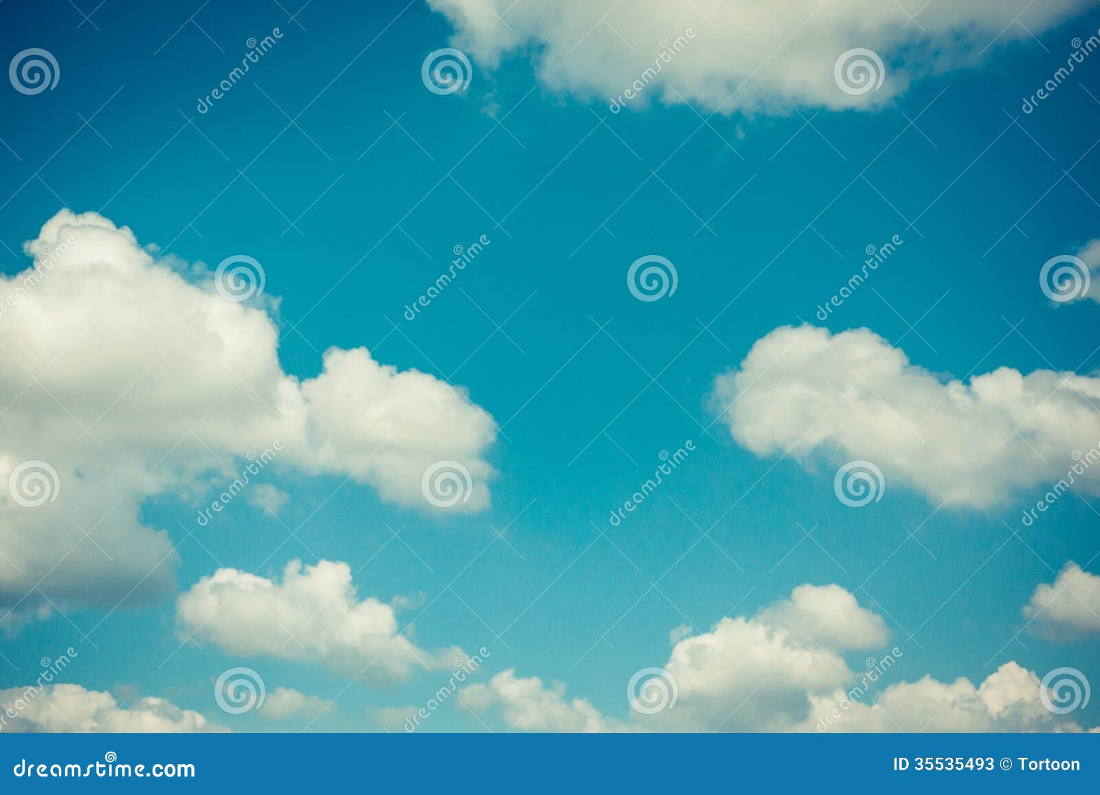 Blue Sky Vintage Background Stock Image - Image of canvas, colorful ...