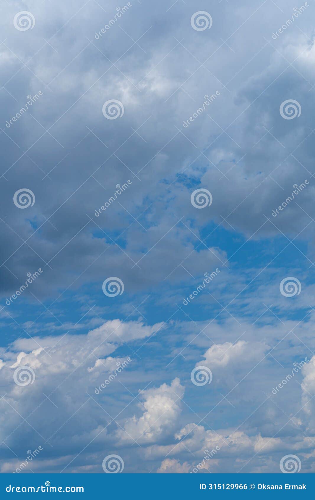 Blue Sky with White Clouds, Sunny