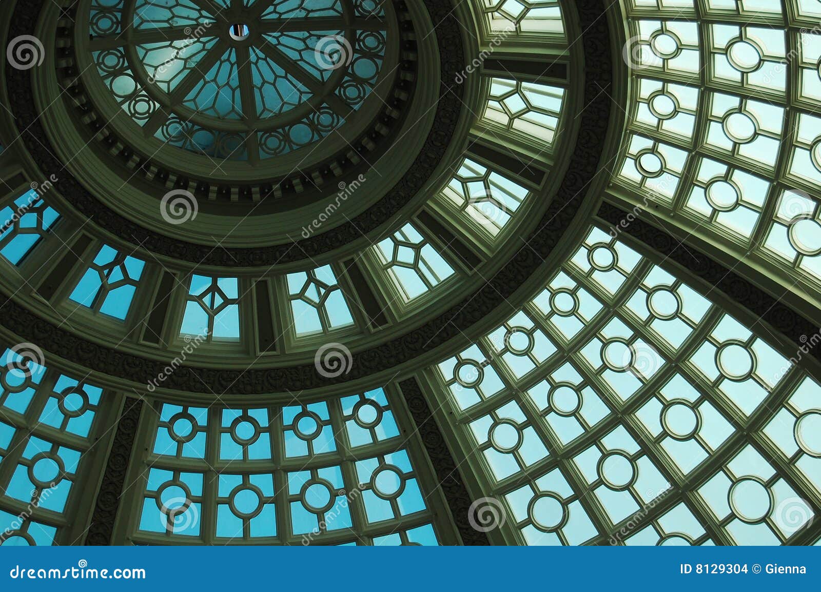 blue skylight dome