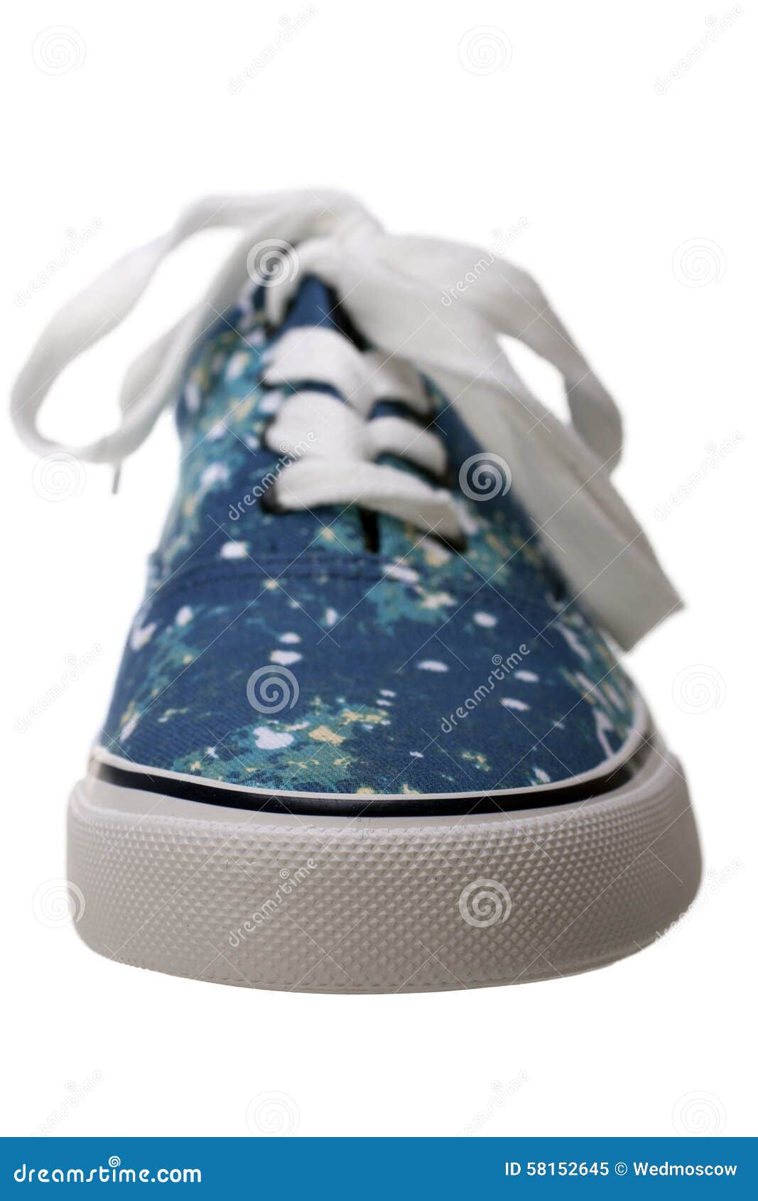 Blue Slip-on Casual Shoes on White Stock Image - Image of people ...