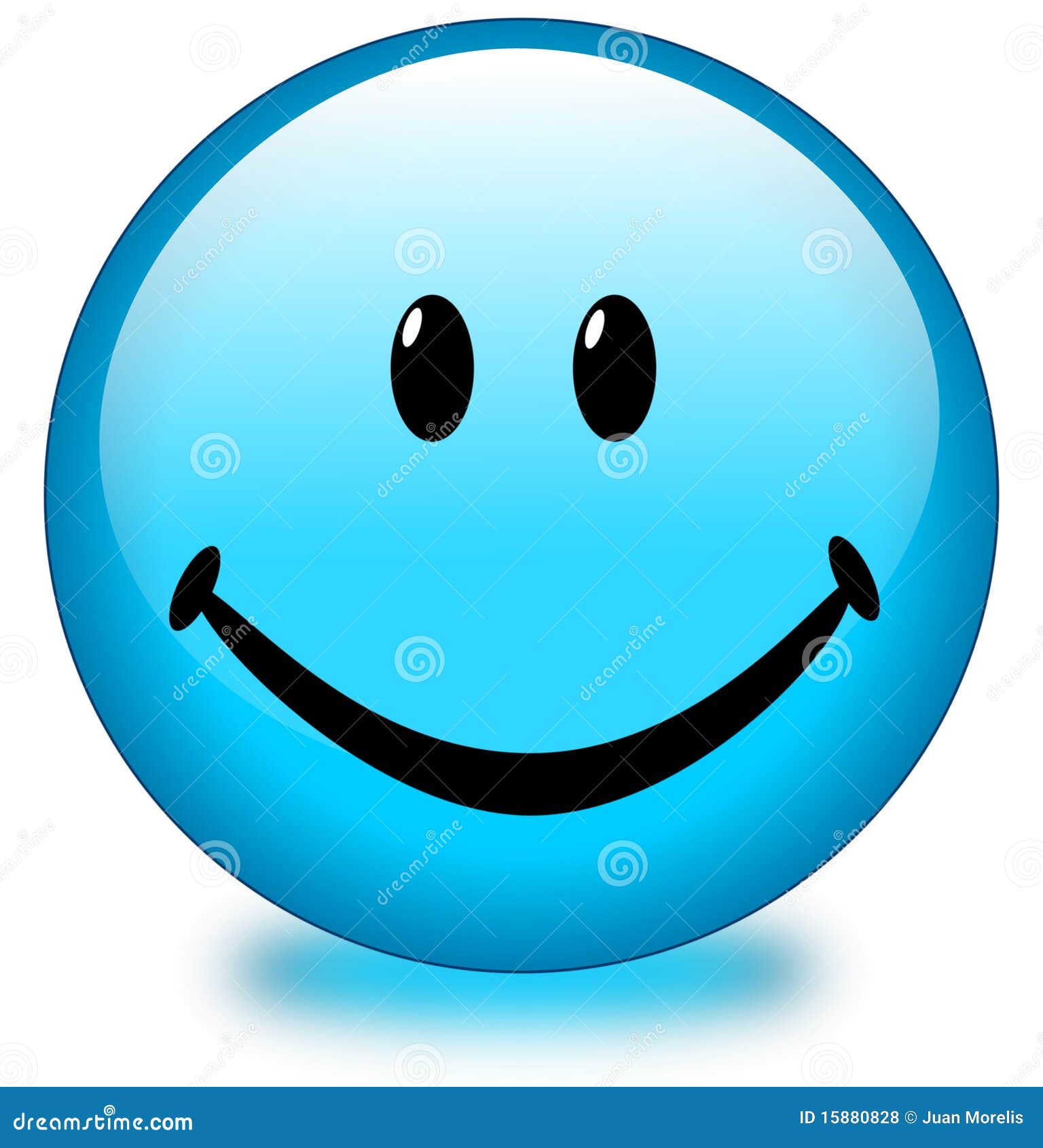 Blue Smiley Face Button Royalty Free Stock Photos - Image: 15880828