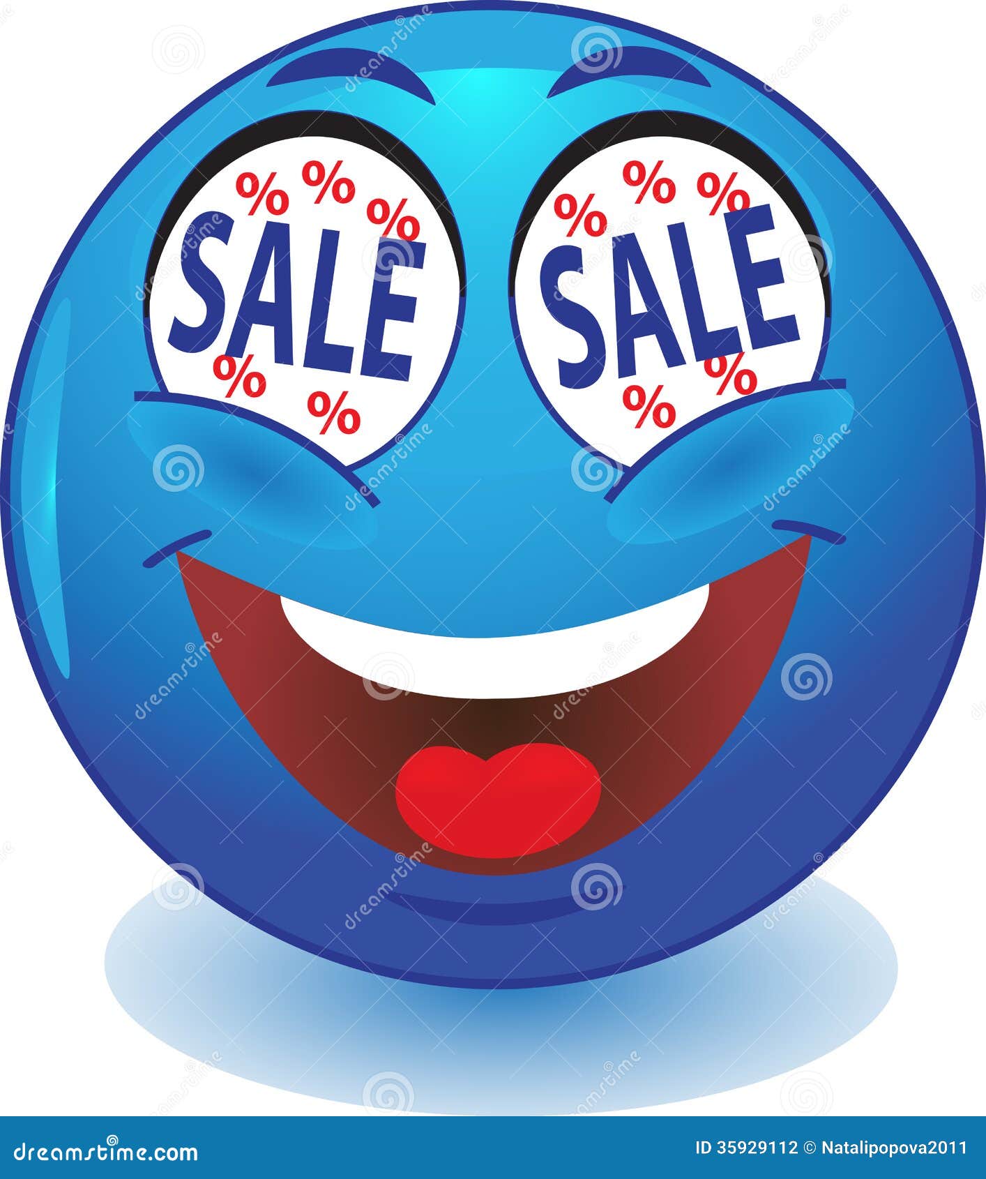 Blue smiley SALE stock vector. Illustration of happy 35929112
