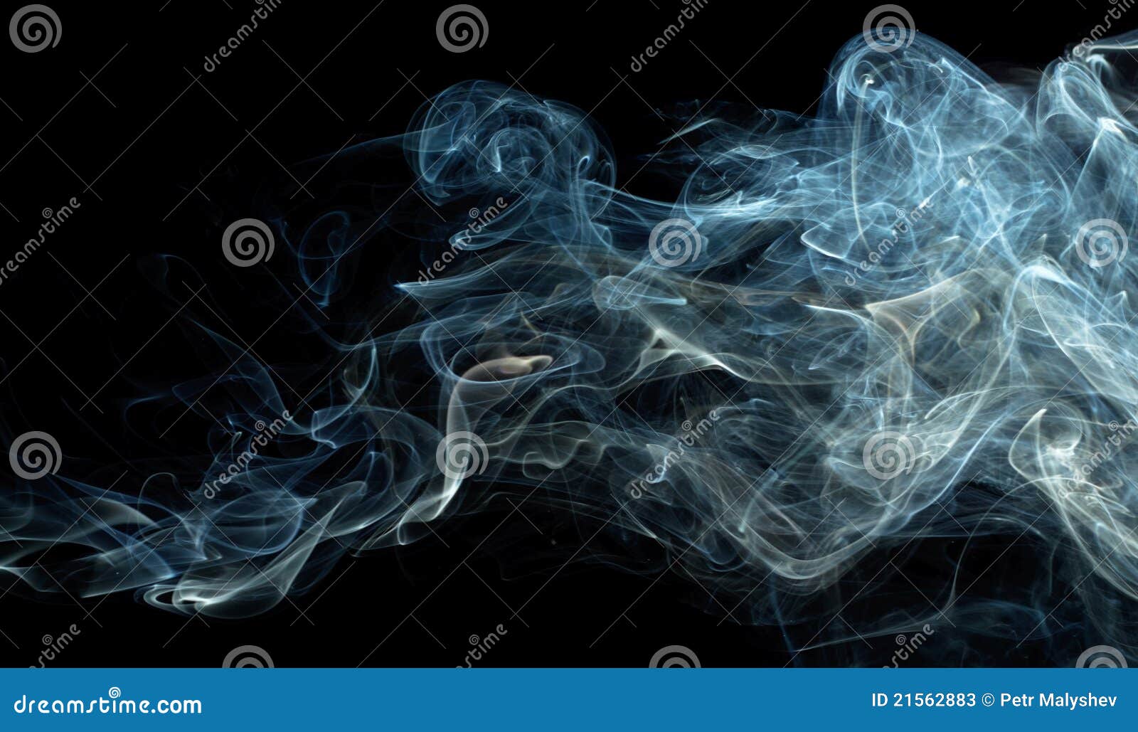 Blue Smoke On Black stock image. Image of addiction, abstract - 21562883