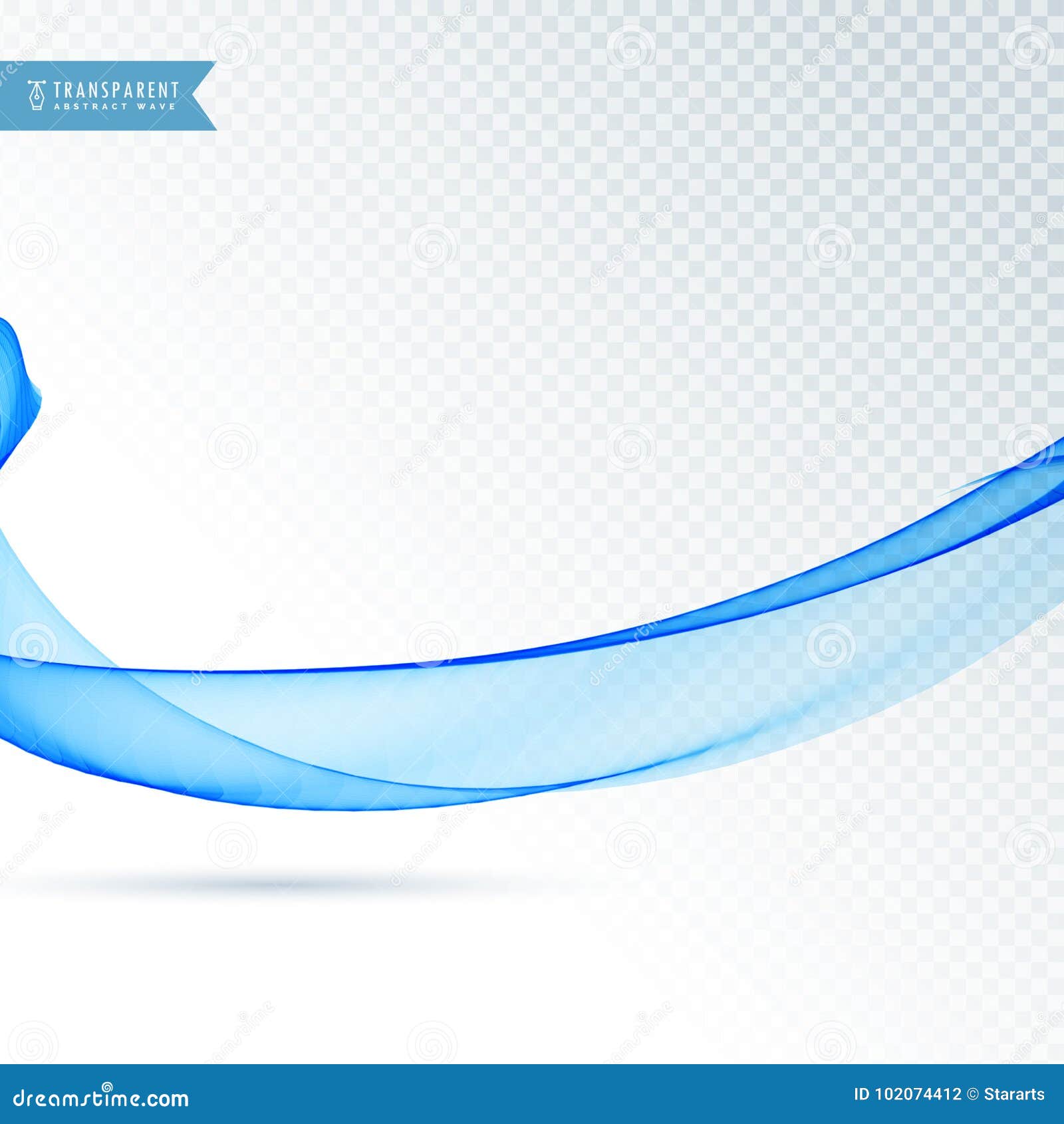 Blue Smooth Vector Wave Background Stock Vector - Illustration of swirl