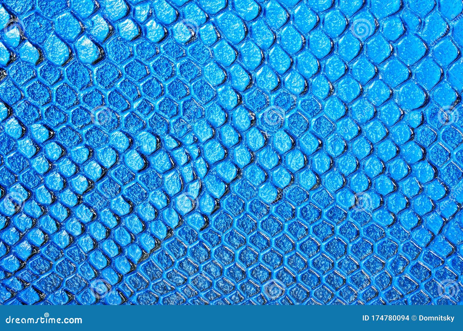 Blue snake skin background stock photo. Image of detail - 174780094