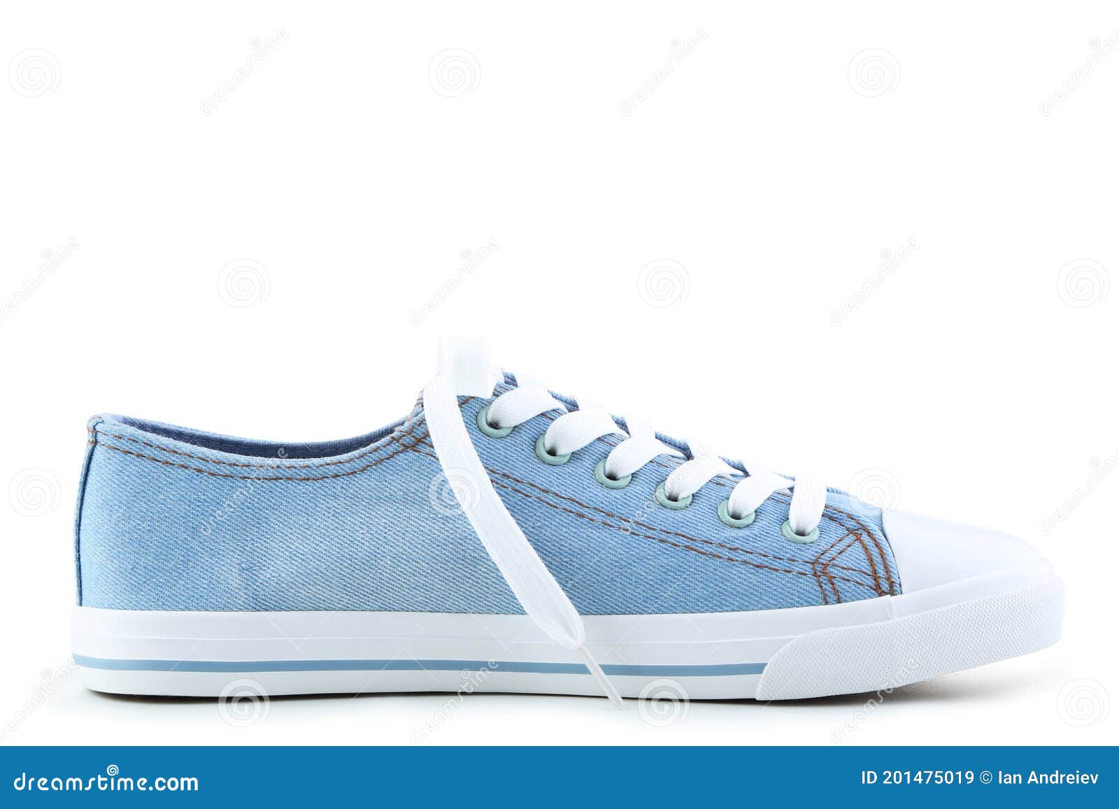 Blue sneaker stock image. Image of athletic, exercise - 201475019