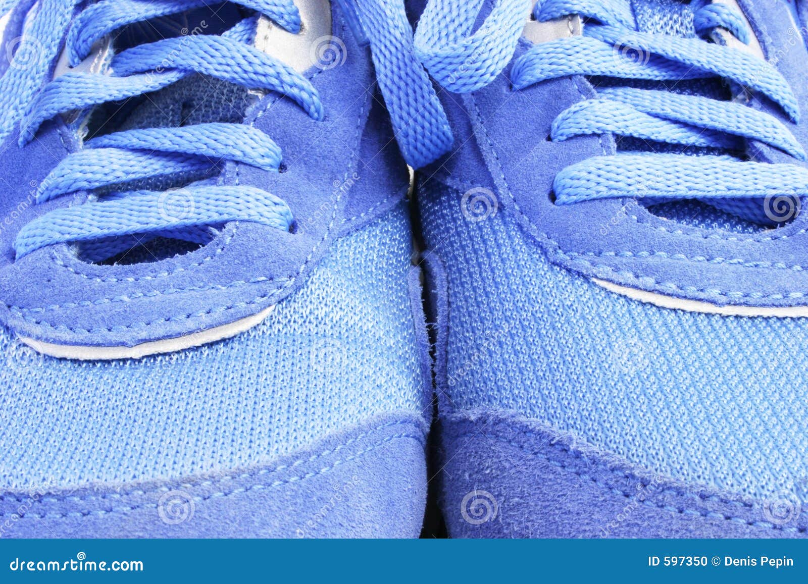 Blue Sneakers stock photo. Image of footwear, aerobic, hiking 597350