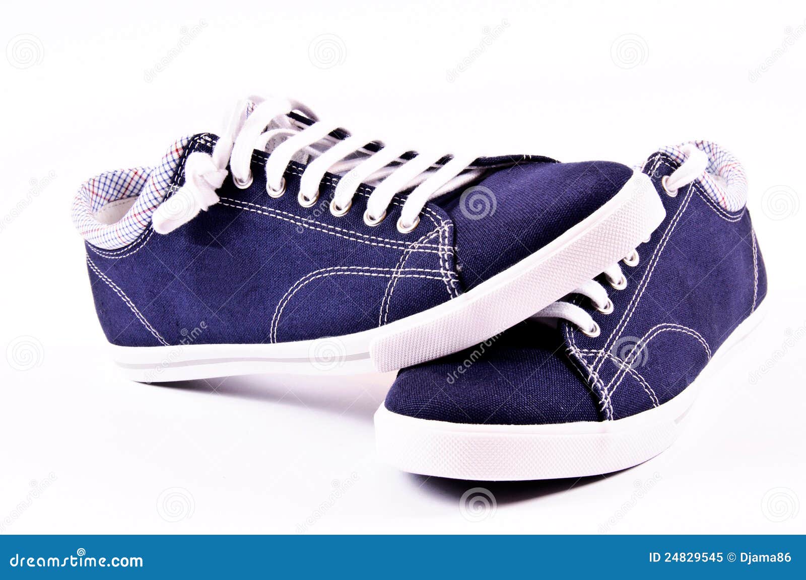 Blue snickers stock image. Image of leather, shoelace - 24829545