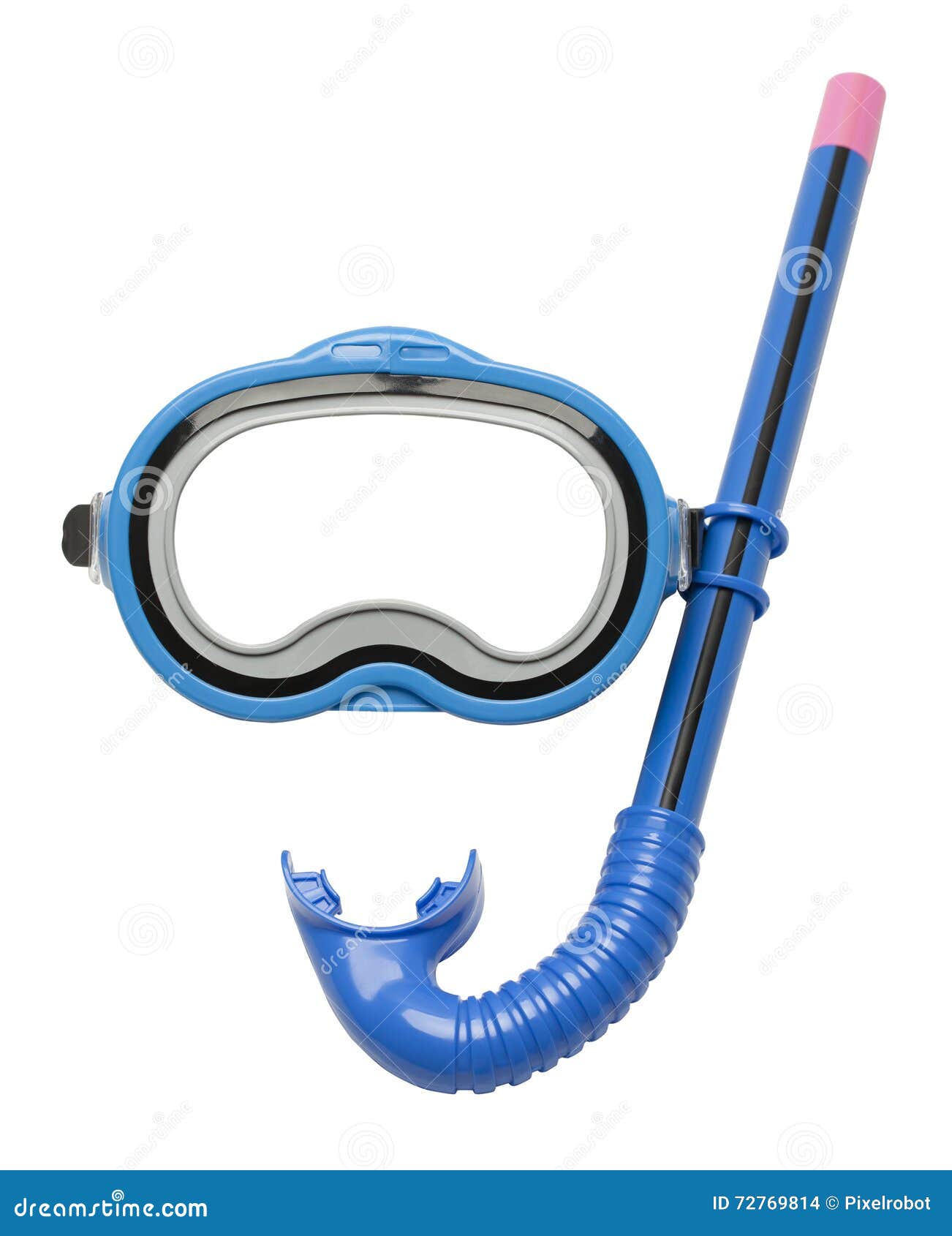 blue snorkel and mask