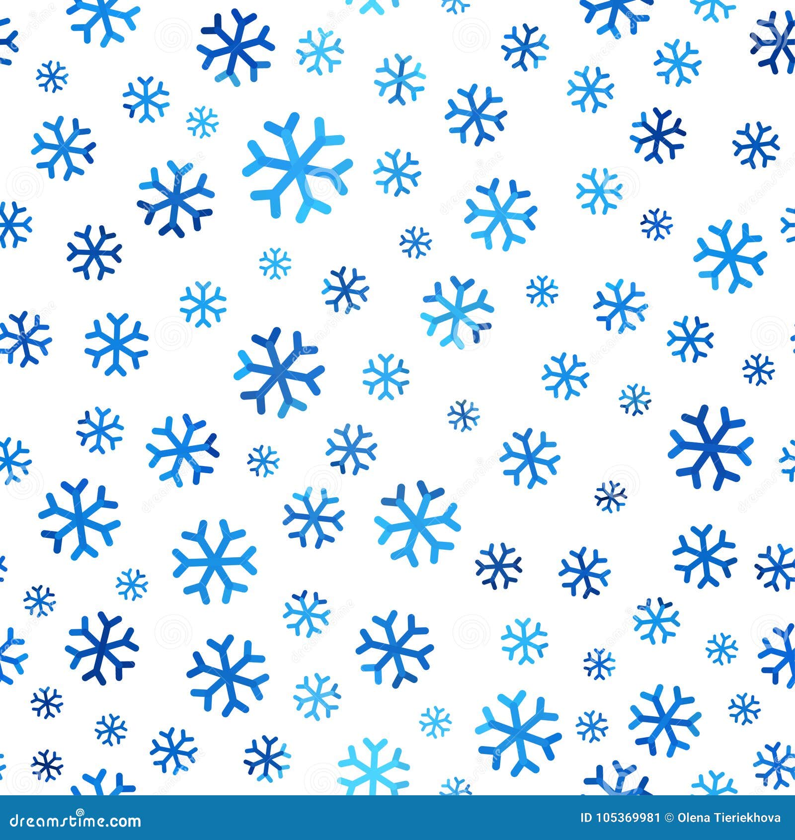 Vector Boundless Background of Snowflakes. Stock Vector - Illustration ...