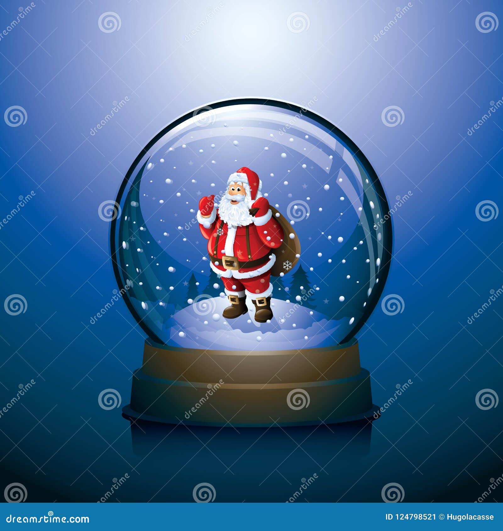 Christmas Snow Globe with Santa Claus Inside Stock Vector Illustration of globe, gift 124798521