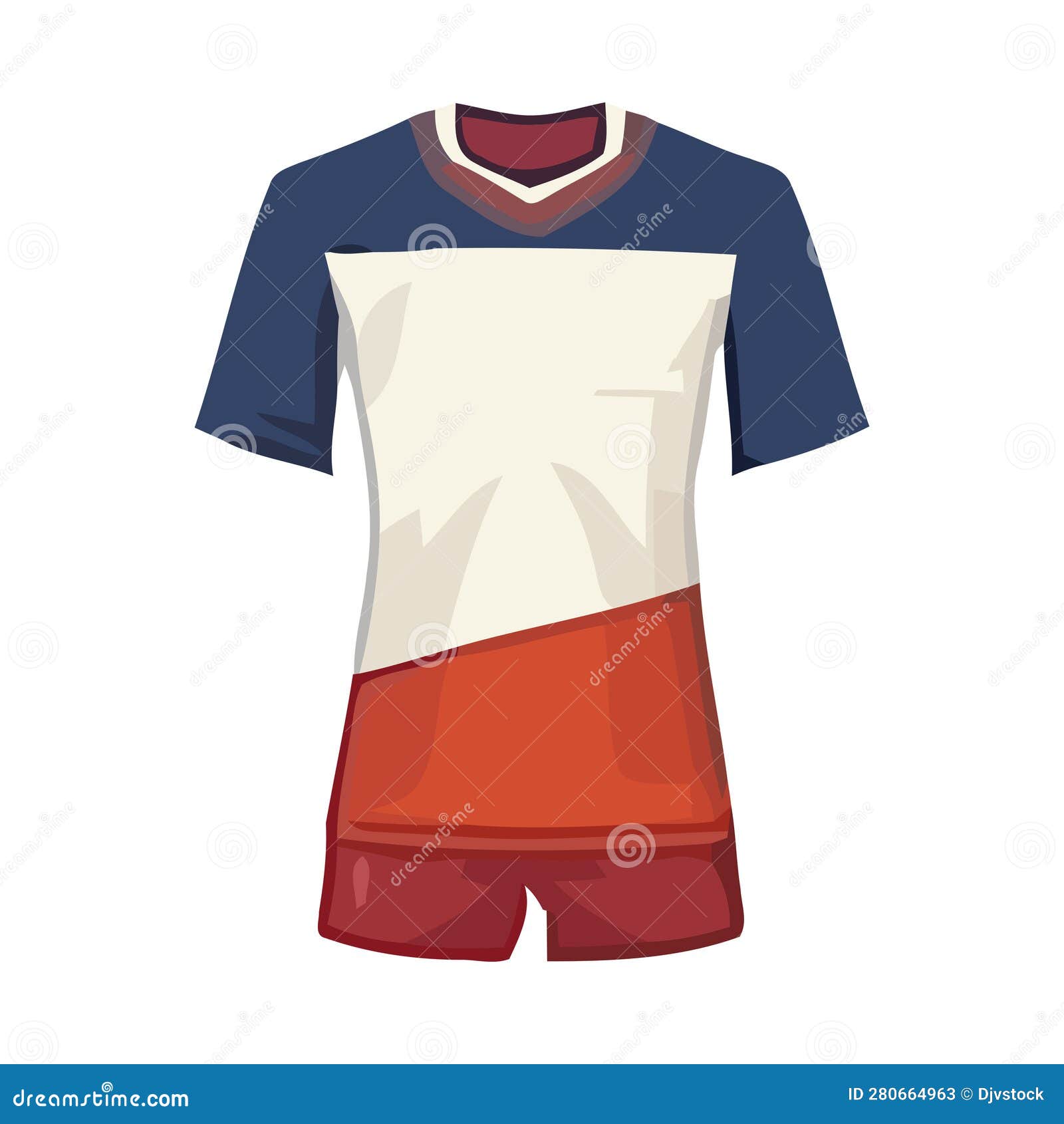 Blue Soccer Shirt on Isolated Backdrop Stock Vector Illustration of