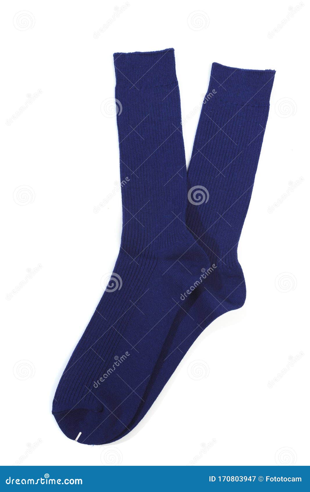 Blue Socks on Isolated White Background - Image Stock Image - Image of ...