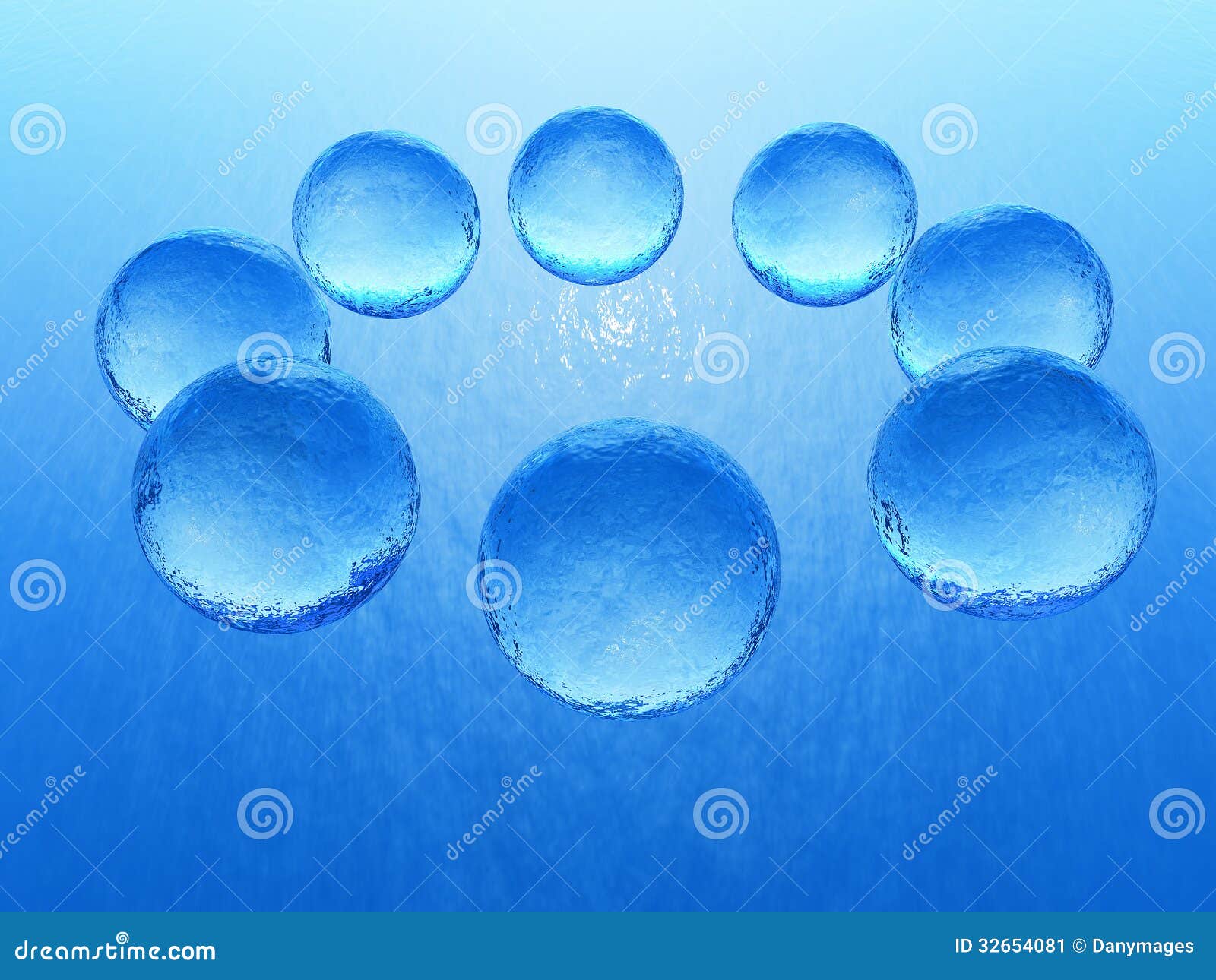 Blue sphere stock illustration. Illustration of molecule 32654081