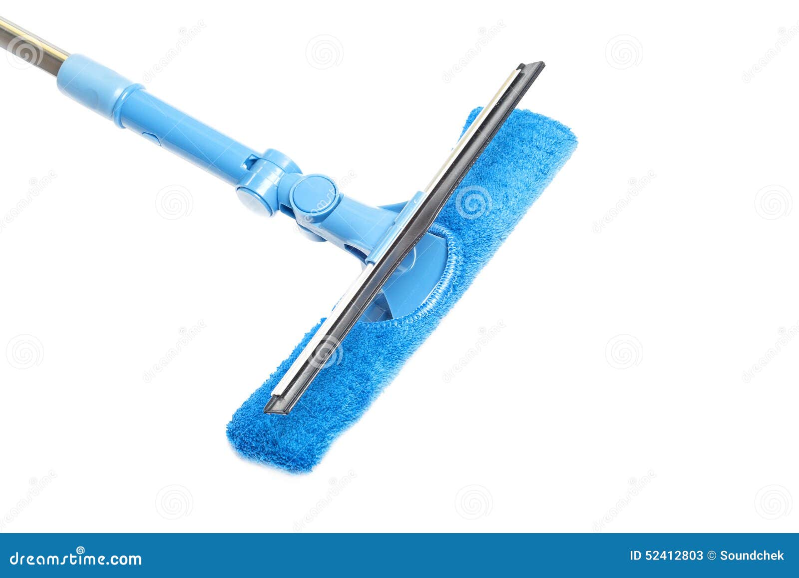 Blue sponge mop with stock image. Image of rubber, metal 52412803