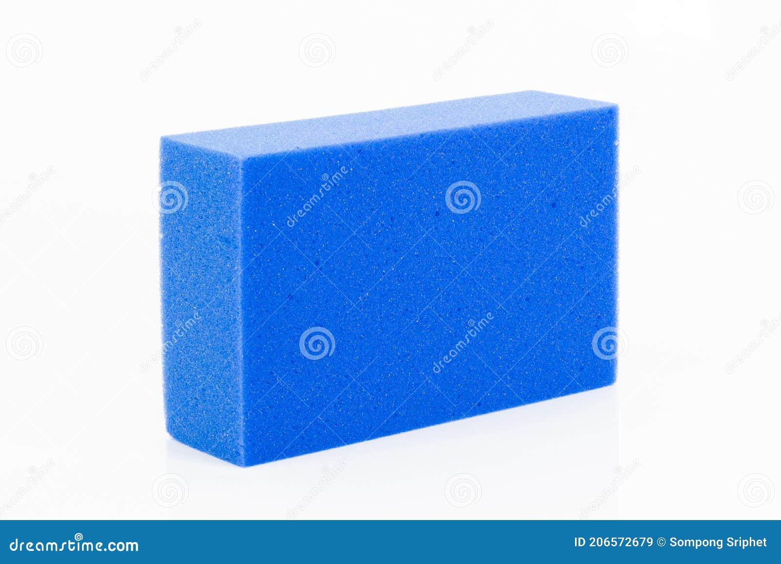 Blue Sponge on White Background Stock Image Image of closeup, care 206572679
