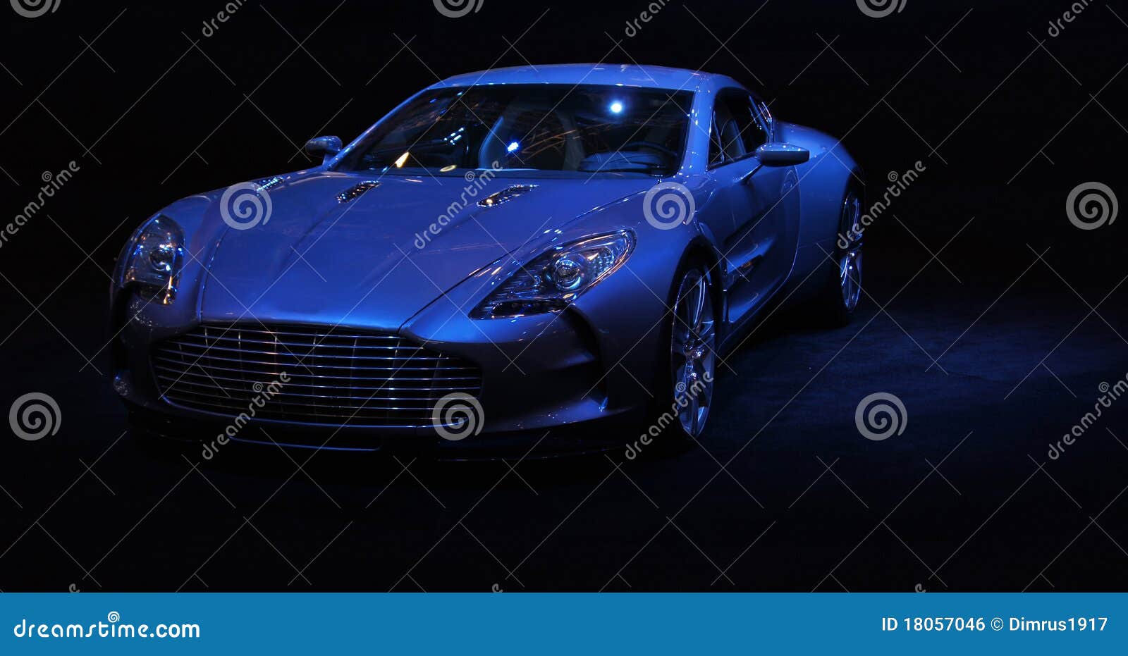 blue sport car 
