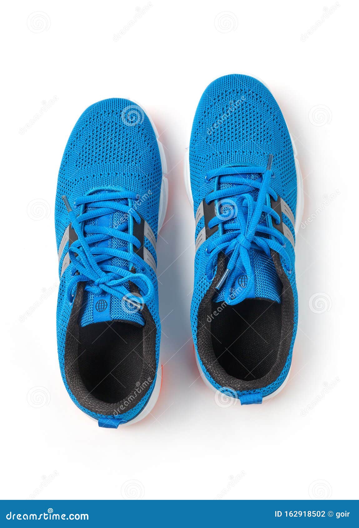 Blue Sport Shoes Isolated on White Stock Photo - Image of pair, casual ...