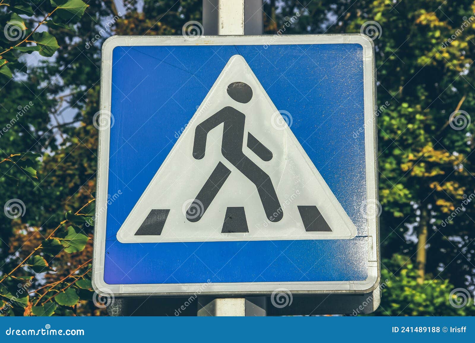 blue-square-road-sign-pedestrian-crossing-stock-photo-image-of