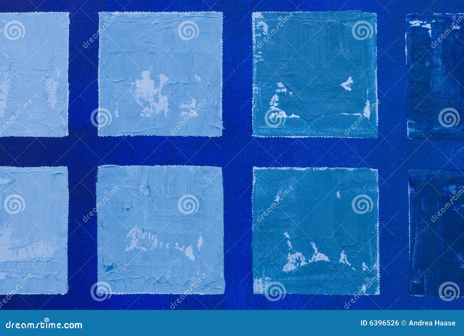 Blue Squares Canvas Painting Stock Illustration Illustration of