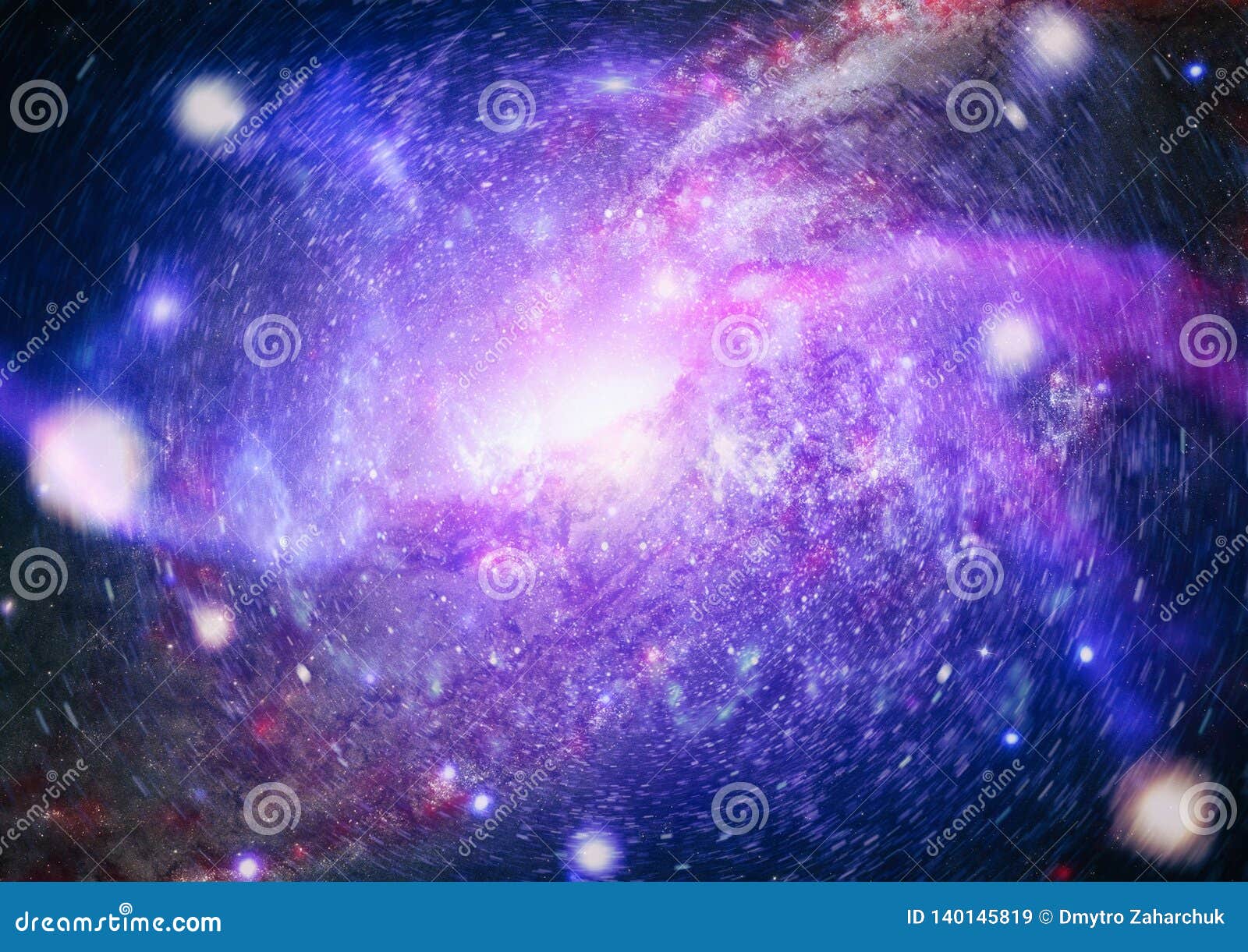 Glowing Nebula Space Background With Red Nebula And Stars