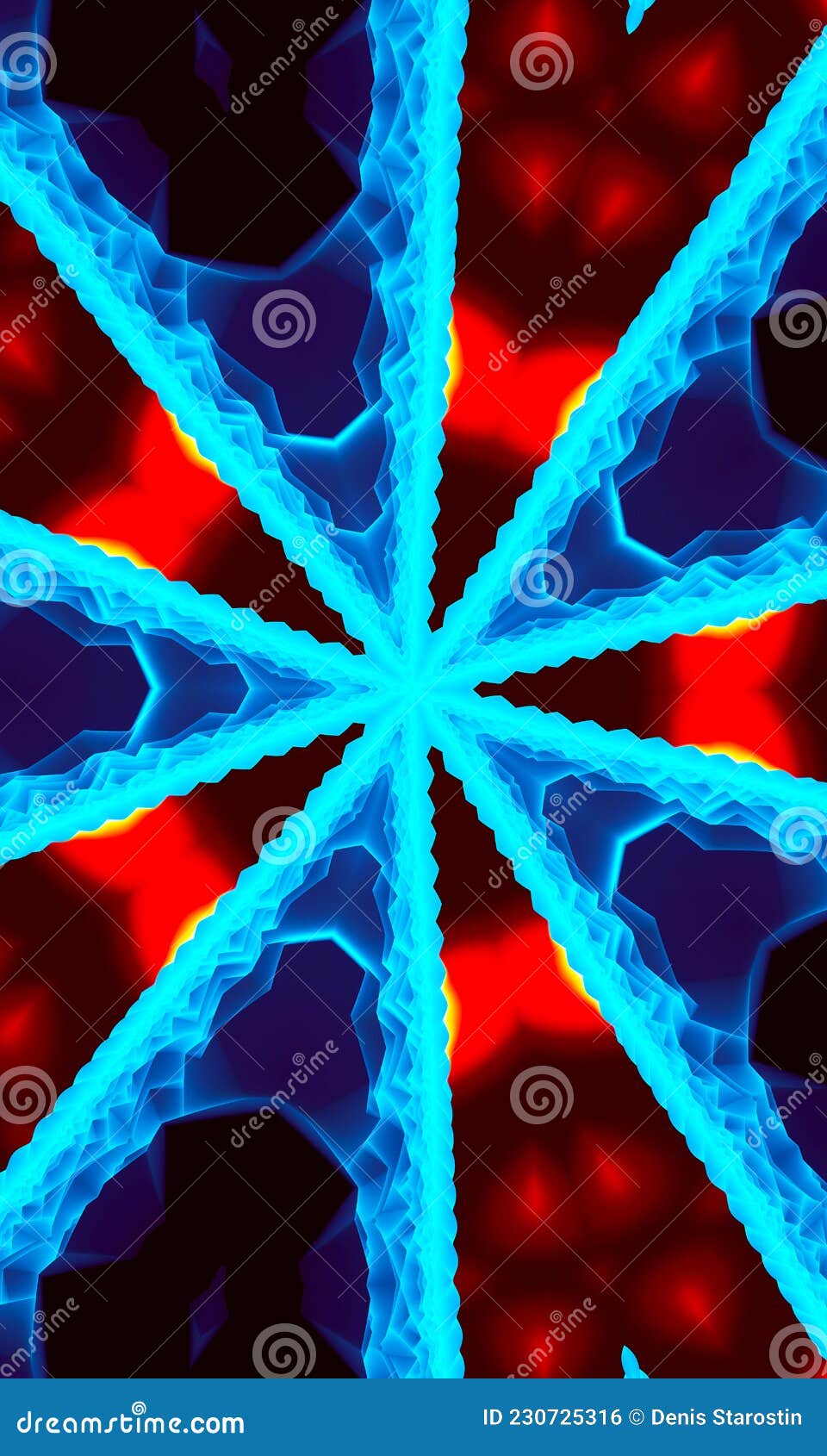 Blue Star Smarphone Wallpaper. Low Poly Modern Display Abstract Polygon