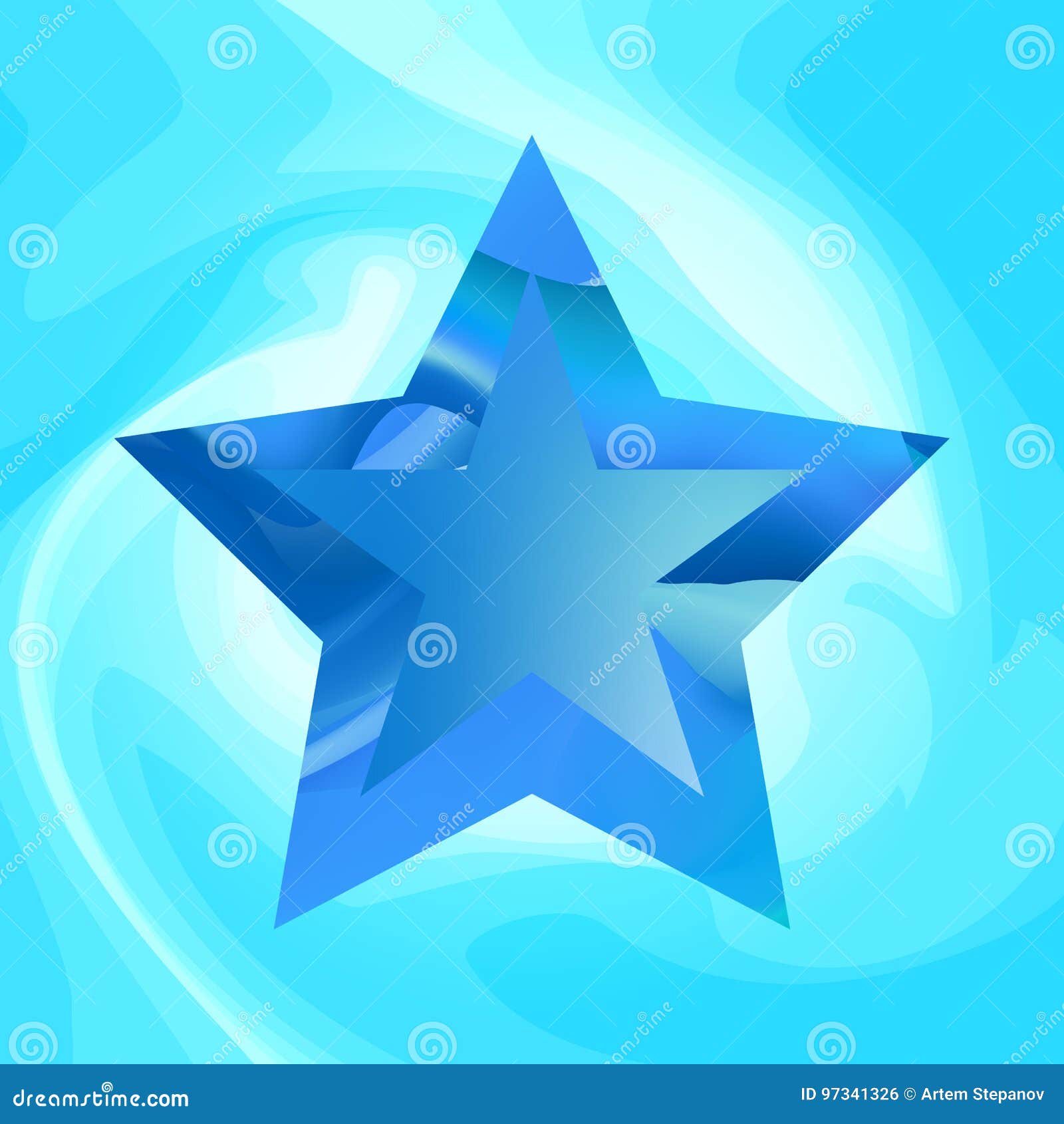 Blue Star Vector Background Stock Vector - Illustration of shine