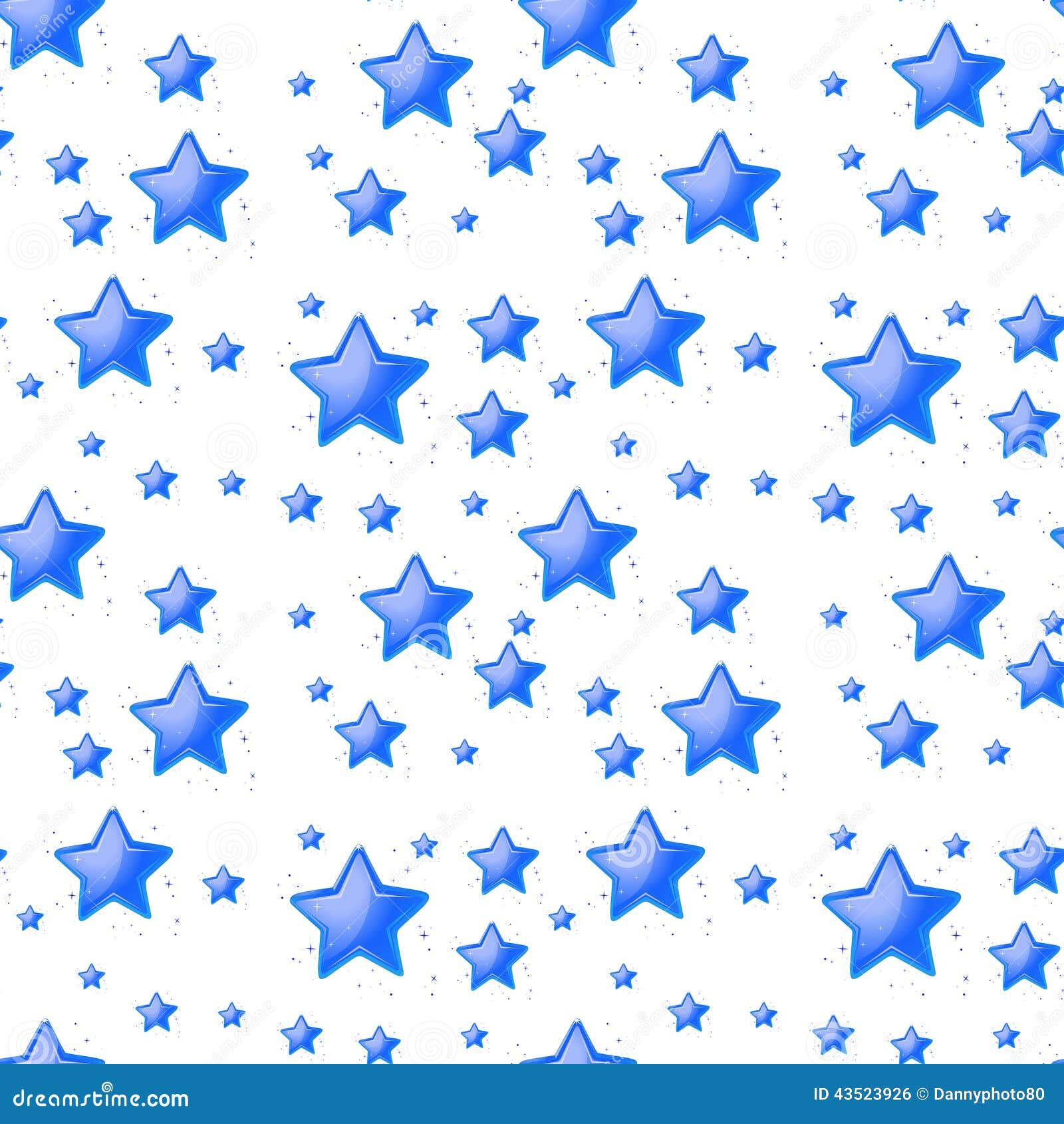 Blue Stars Background Seamless Stock Vector - Illustration of style ...
