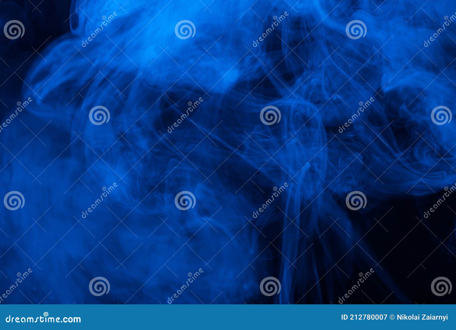 Blue Steam on a Black Background Stock Image Image of mist, cigarette