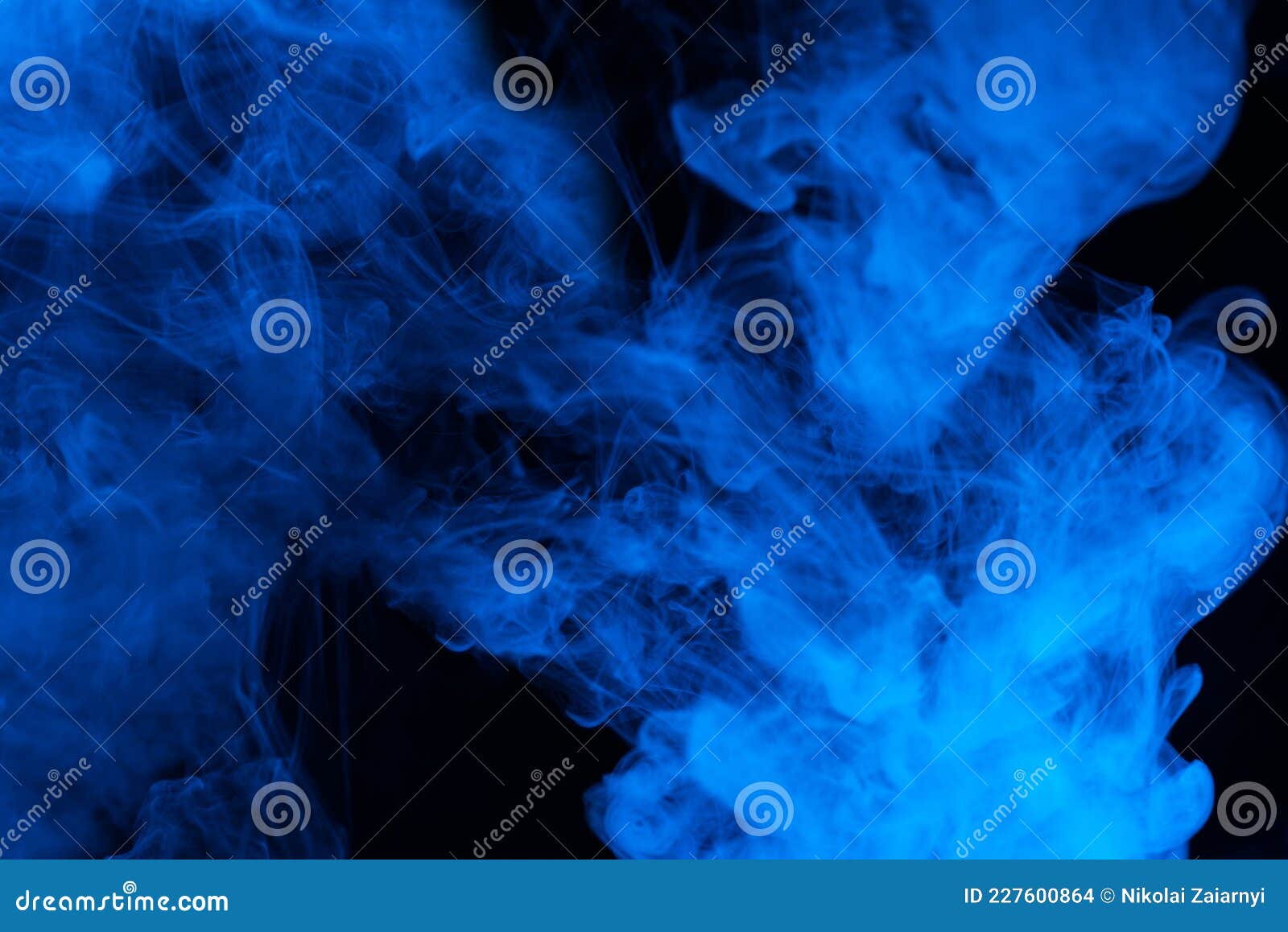 Blue Steam on a Black Background Stock Photo Image of steam, light