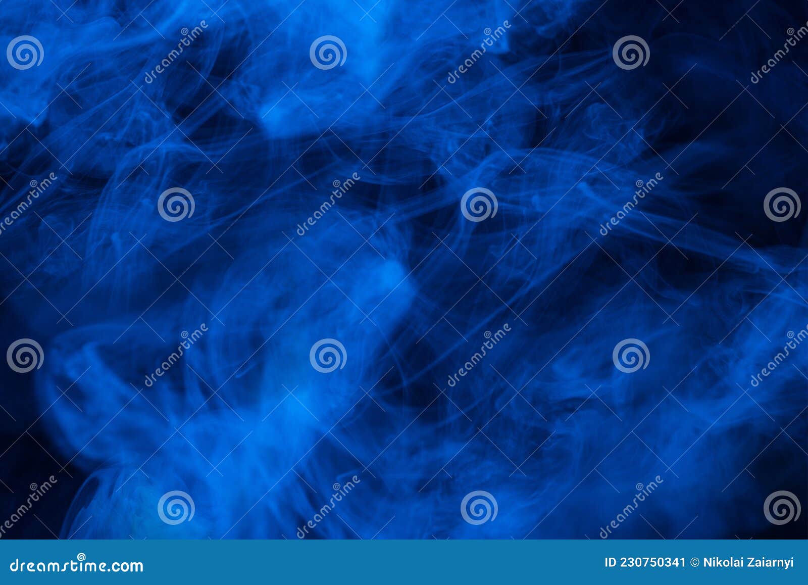 Blue Steam on a Black Background Stock Image Image of stream, vapor