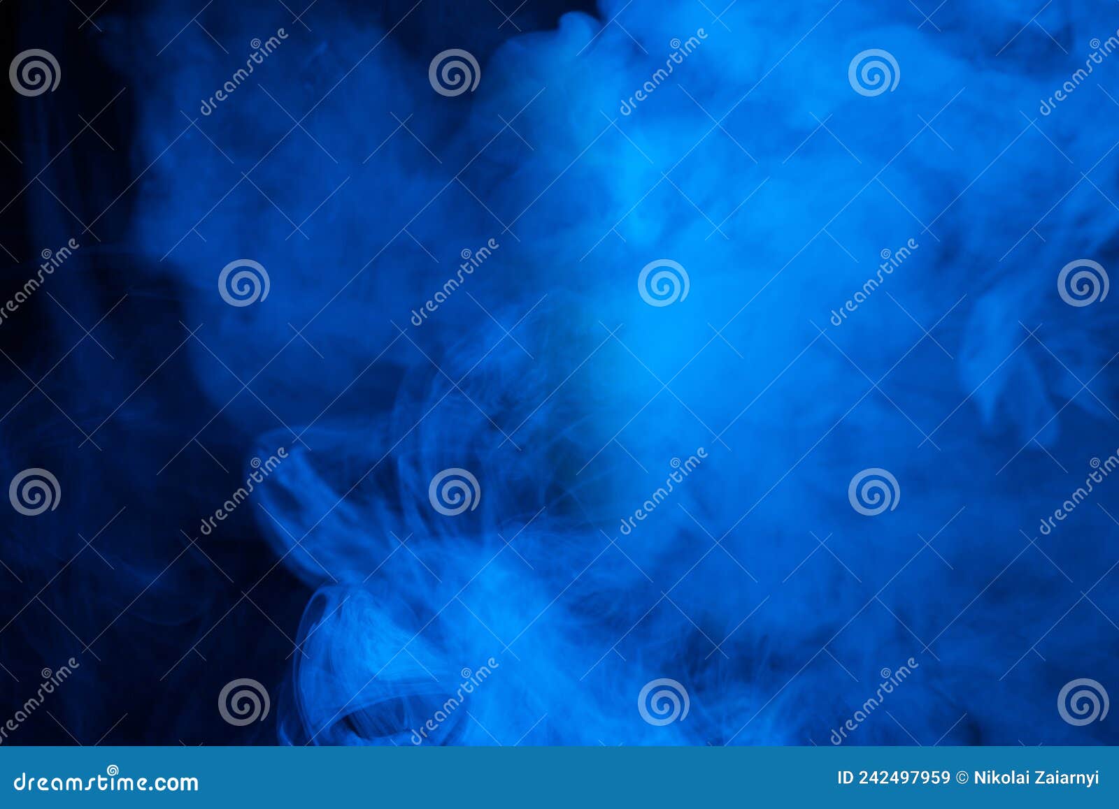 Blue Steam on a Black Background Stock Image Image of isolated