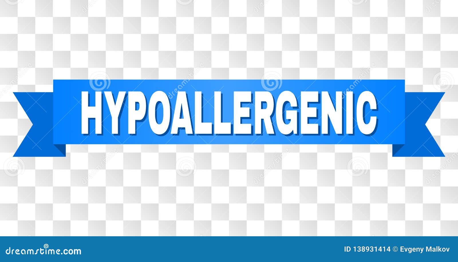 Blue Stripe with HYPOALLERGENIC Title Stock Vector Illustration of