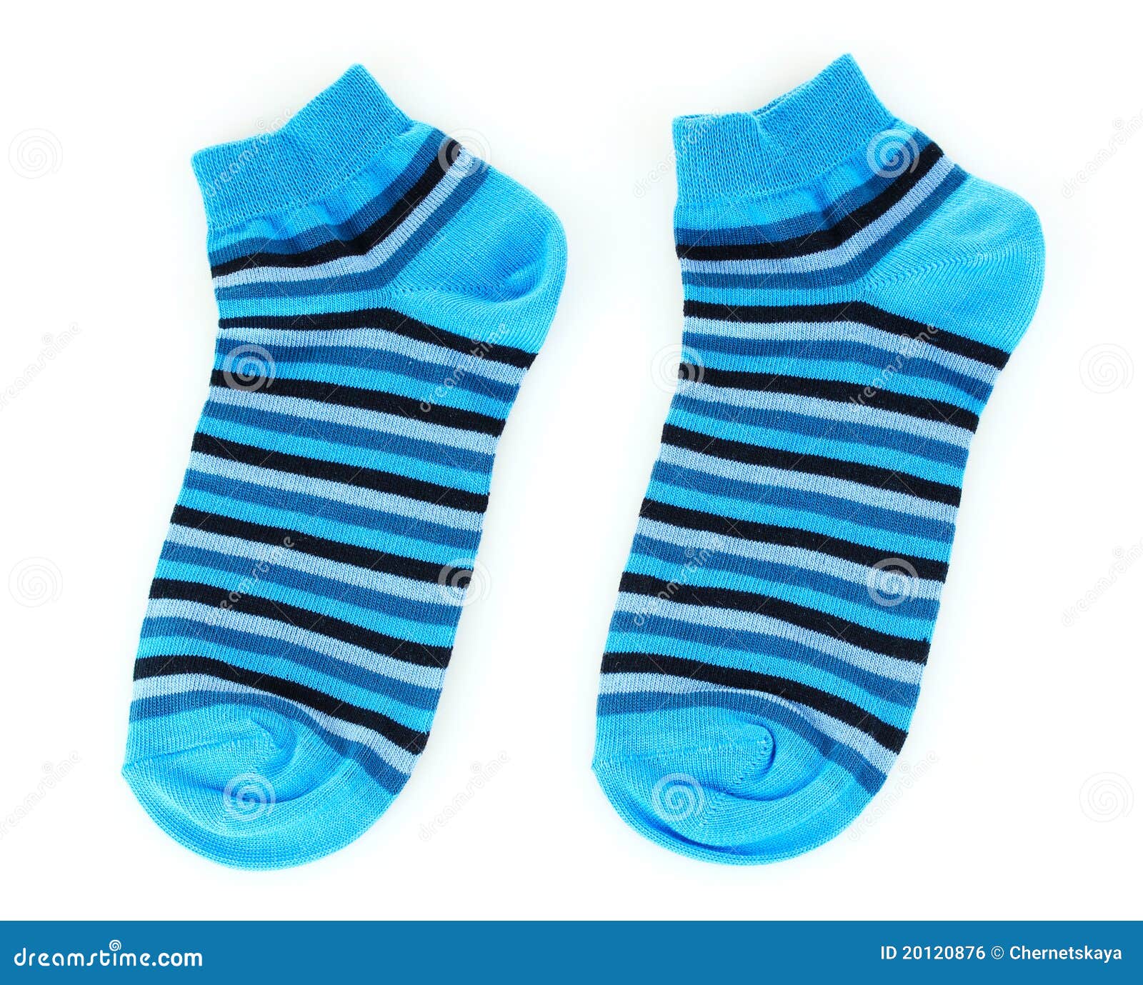 Blue striped socks stock photo. Image of baby, garment 20120876