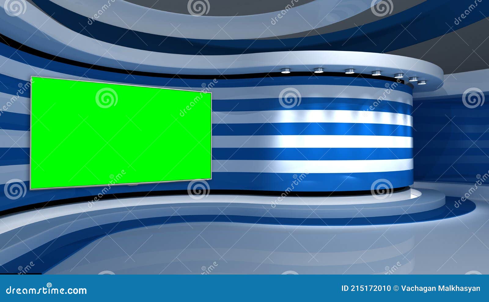 TV Studio. Green Studio. Green Background. News Studio. The Perfect