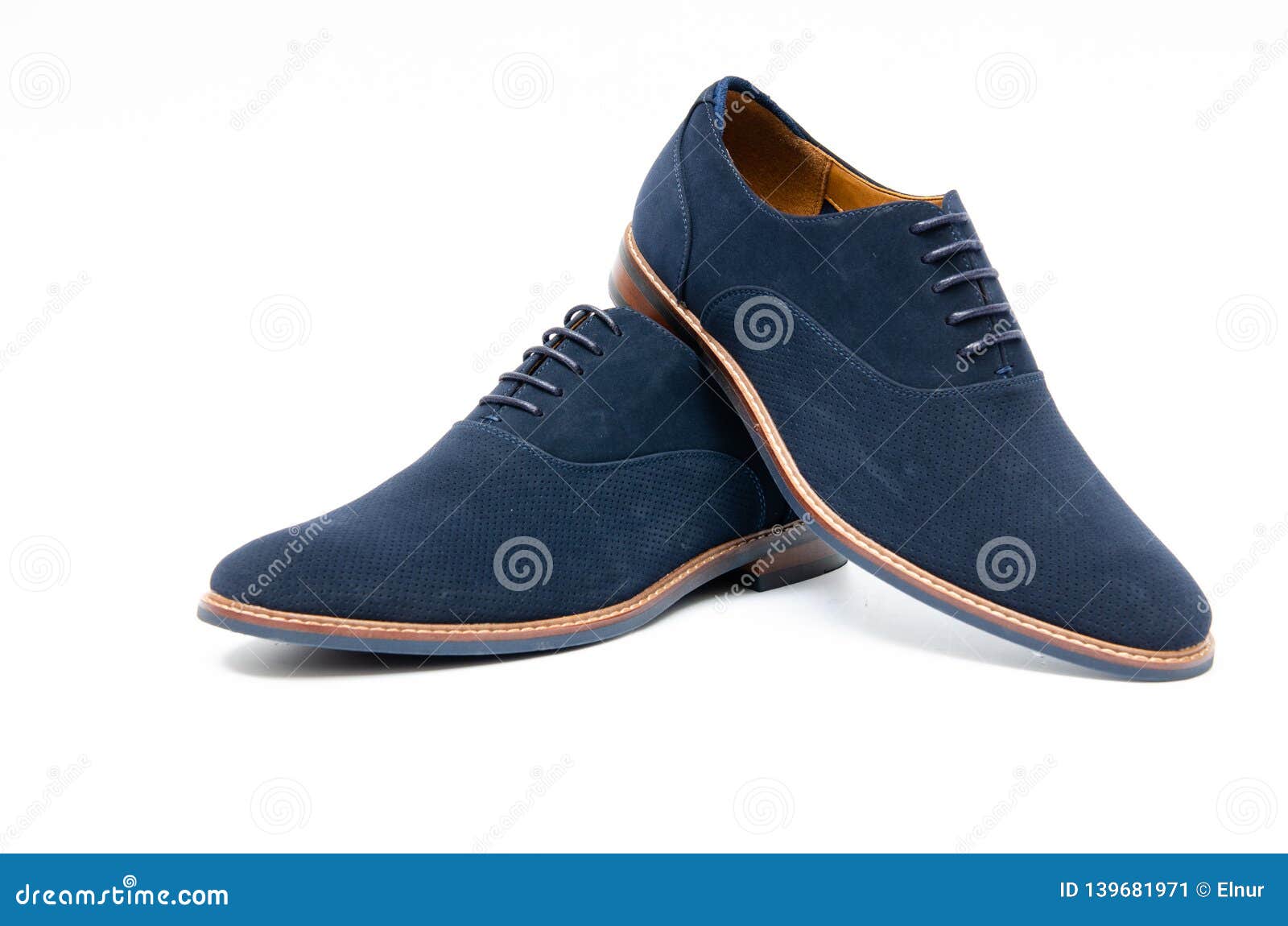 The Blue Suede Shoes on White Background Stock Image - Image of monk ...