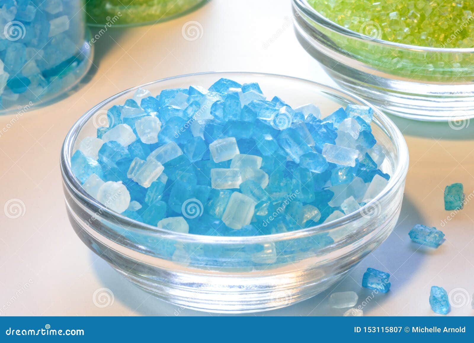 Blue Sugar Crystals in a Bowl Stock Image Image of sugar, ingredient