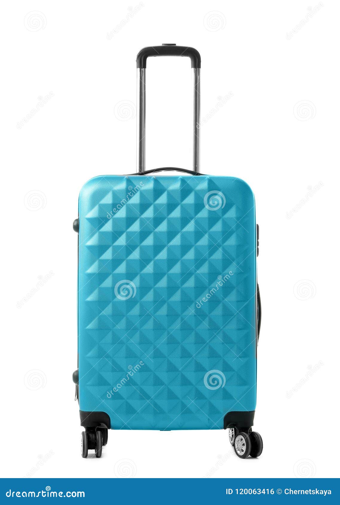 Blue Suitcase on White Background Stock Photo - Image of modern ...