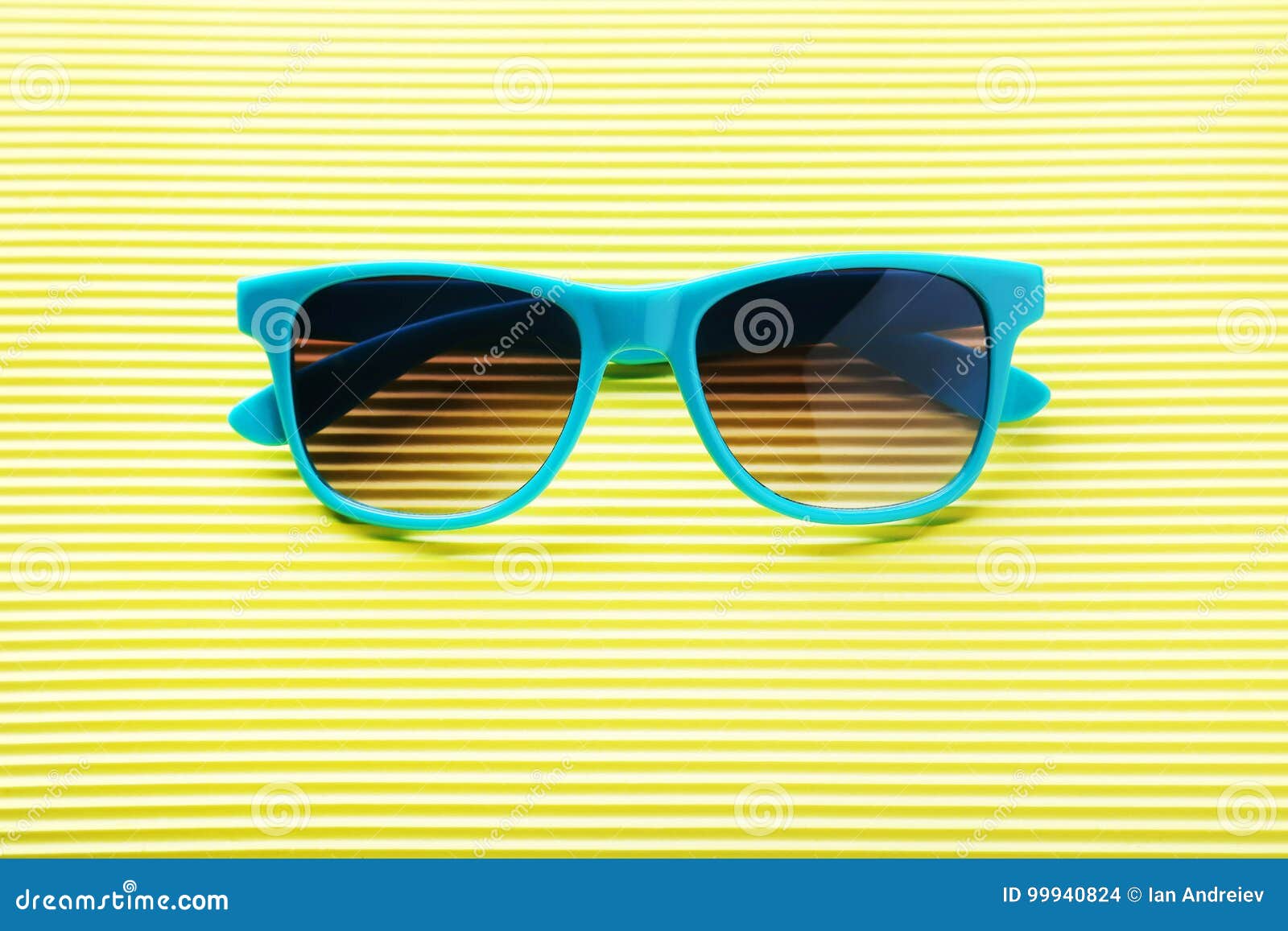 Blue sunglasses stock photo. Image of object, style, sight 99940824