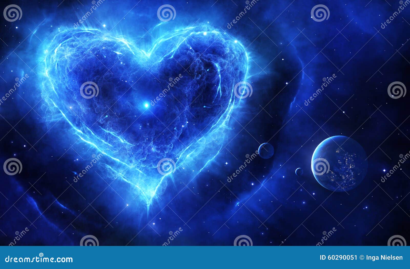 blue supernova heart