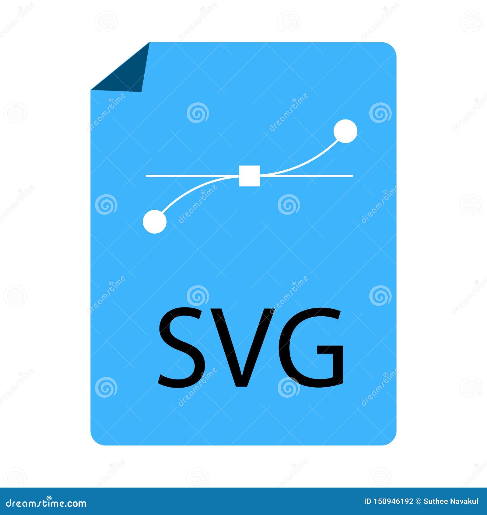 Download Blue Svg File Document Icon On White Background Flat Style Blue Svg File Icon For Your Web Site Design Logo App Ui Download Stock Vector Illustration Of File Longhaired 150946192